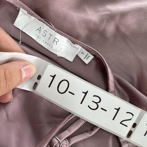 ASTR The Label Dress Womens Small Mauve Pink Gaia Satin Slip Slit Midi Formal - Picture 6 of 10